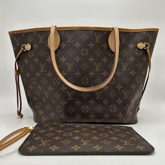 Louis Vuitton Neverfull MM Monogram with Pouch - Picture 1 of 6